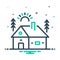 Mix icon for Cabin, cottage and shack