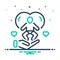 Mix icon for Caring, baby and love