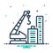 mix icon for Crane Building, construction and tower