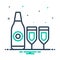 Mix icon for Drink, win and bottle