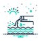 Mix icon for Effluent, flow and stream