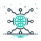 Mix icon for Global Networking, communication and tech