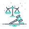 Mix icon for Litigation, case and legal