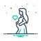 Mix icon for Maternity, motherhood and pregnant