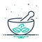 mix icon for Medical Herbs, mortar and pestle