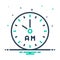 Mix icon for Am, morning and clock