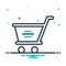 Mix icon for Shopping Cart, trolly and purchase