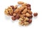 Mix of nuts. hazelnuts, walnuts and almonds