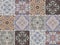 Mix of turkish traditional ornamental decorative tiles. Seamless pattern abstract background concept