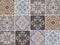 Mix of turkish traditional ornamental decorative tiles. Seamless pattern abstract background concept