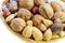 Mix of walnut, brazilian nut, hazelnut, pecan, almond. Isolated