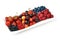 A mixed arrangement. Assorted berries including strawberry, cherry, blueberries, raspberries, black currant and red currant,