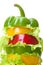 Mixed Bell Pepper with Lettuce