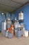 Mixed Bottled gas cylinders collection