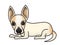 Mixed Breed Dog Support Adoption Cartoon Illustration