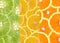 Mixed citrus fruit background.