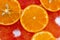 Mixed citrus sliced â€‹â€‹fruit. Orange and grapefruit.