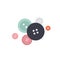 Mixed colorful buttons icon illustration