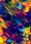 Mixed colorful shocking ink brush shinny design paper background