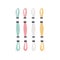 Mixed colorful threads icon illustration