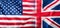 Mixed Flags of the USA and the UK. Union Jack flag