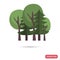 Mixed forest color flat icon