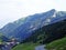 Mixed forests and thinned out trees on the slopes of the Liechtenstein Alps mountain range and in the Malbuntal alpine valley