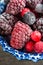 Mixed frozen berries fruits