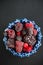 Mixed frozen berries fruits