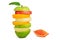 Mixed fruit slices,Fresh Fruit Salad,Apple pear orange and green apple