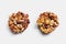 Mixed Nuts, Almond, Cereal, Cashew, Seeds and Cranberry, on white background