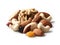 Mixed nuts on white backgrounds