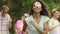 Mixed race girl in yellow sunglasses dancing at talent show casting, youth