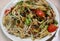 Mixed spicy papaya salad