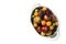 Mixed summer fruit pictures in a basket,White background with a basket of peaches, plums, apples, nectarines, apricot pictures