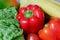 Mixed Vegetables and Fruit  Close Up View