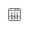 Mixer audio sound illustration mixing icon. Audio mixer media vector icon.