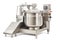 mixer or processor with stainless steel finish, piping, and control panel