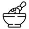 Mixing culinary bowl icon outline vector. Cooking ceramic tools