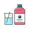 mixing liquid for resin art color icon vector illustration