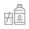 mixing liquid for resin art line icon vector illustration