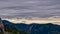 Mixnitz - Strange clouds and view from mount Roethelstein in Styria, Austria. Bushland and Hills