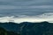 Mixnitz - Strange clouds and view from mount Roethelstein in Styria, Austria. Bushland and Hills