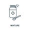 Mixture line icon. Thin style element from medicine icons collection. Outline mixture icon