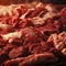 Mixture of Raw Meat on Barbecue