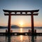 Miyajima, The famous Floating Torii gate, Japan. made with Generative AI