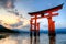 Miyajima Gate at sunset