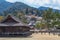 Miyajima Temple during Spring with Cherry Blossoms