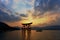 Miyajima Torii At Dusk