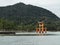 Miyajima Torii Gate in the water at Itsukushima Shrine